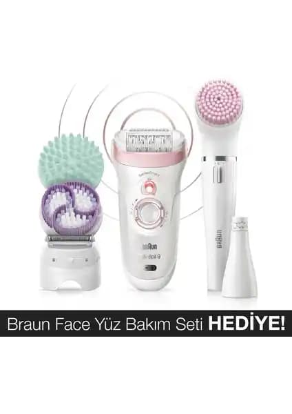 Braun Silk-épil 9 9995 Güzellik Seti: Yüksek Performanslı Kablosuz Epilasyon Cihazı