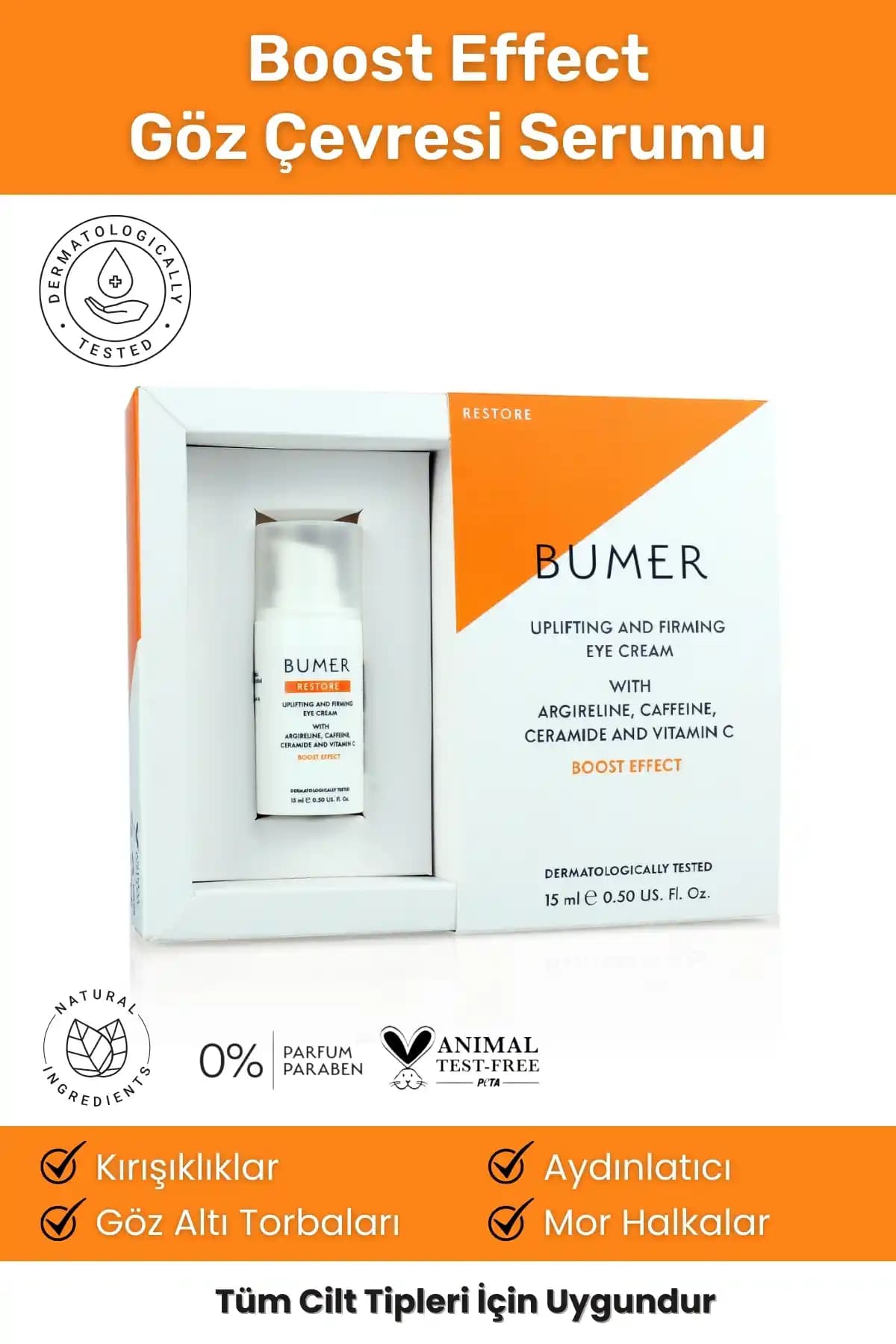 BUMER Kırışıklık Karşıtı Canlandırıcı Göz Serumu: Etkili ve Doğal Cilt Bakım Çözümü