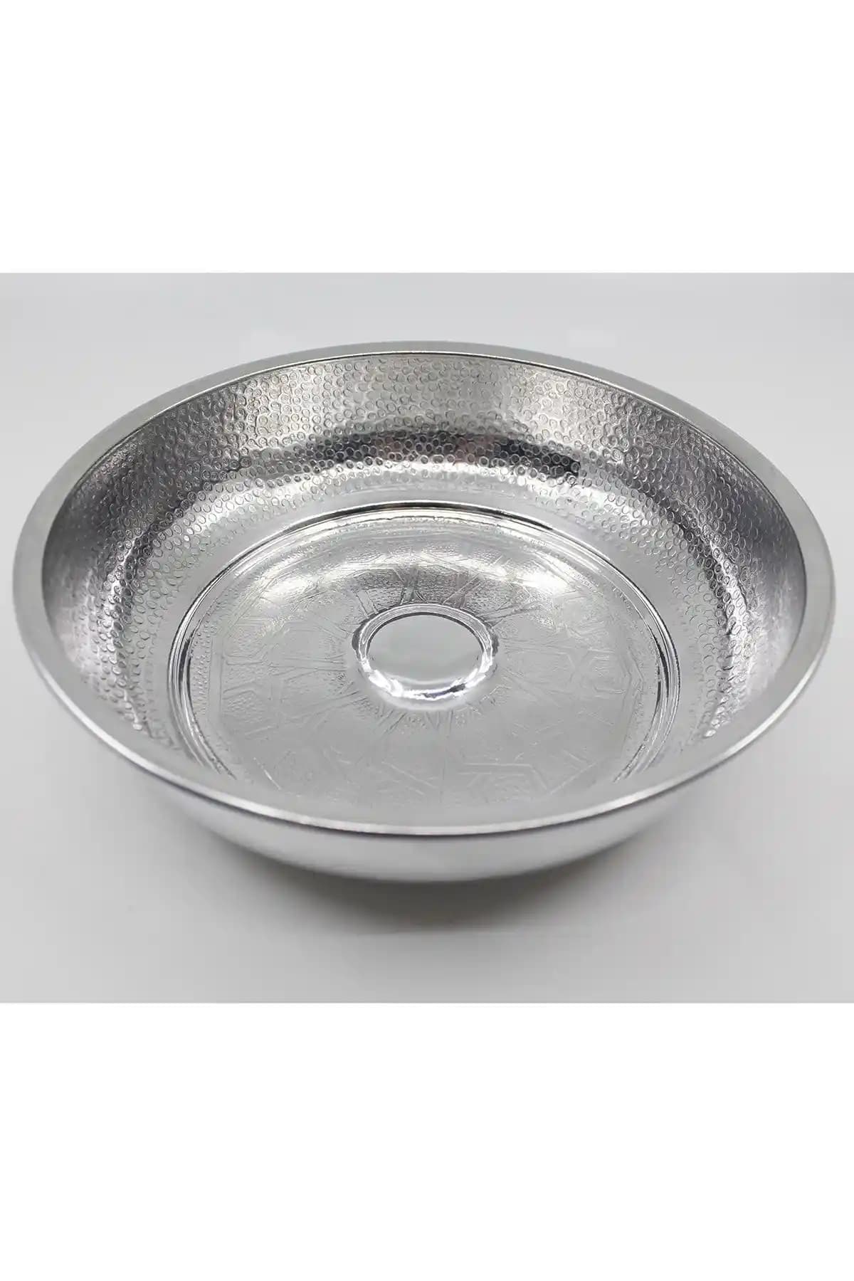 CaramelPeel Gümüş Renkli Hamam Tası Modern ve Dayanıklı Banyo Dekorasyonu İçin