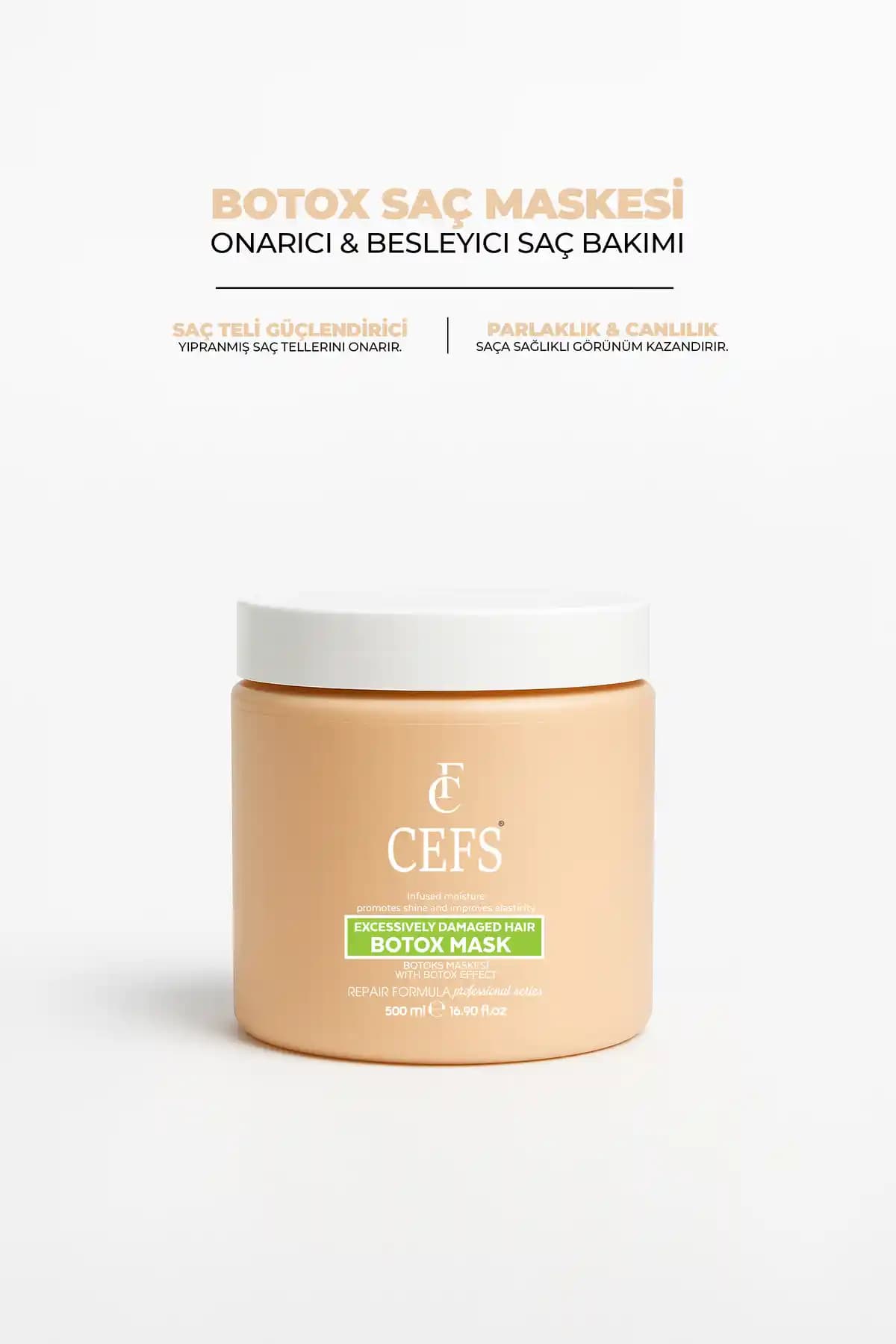 Cefs Keratin Botoks Etkili Yoğun Saç Bakım Maskesi Saç Güçlendirme ve Parlaklık Sağlar