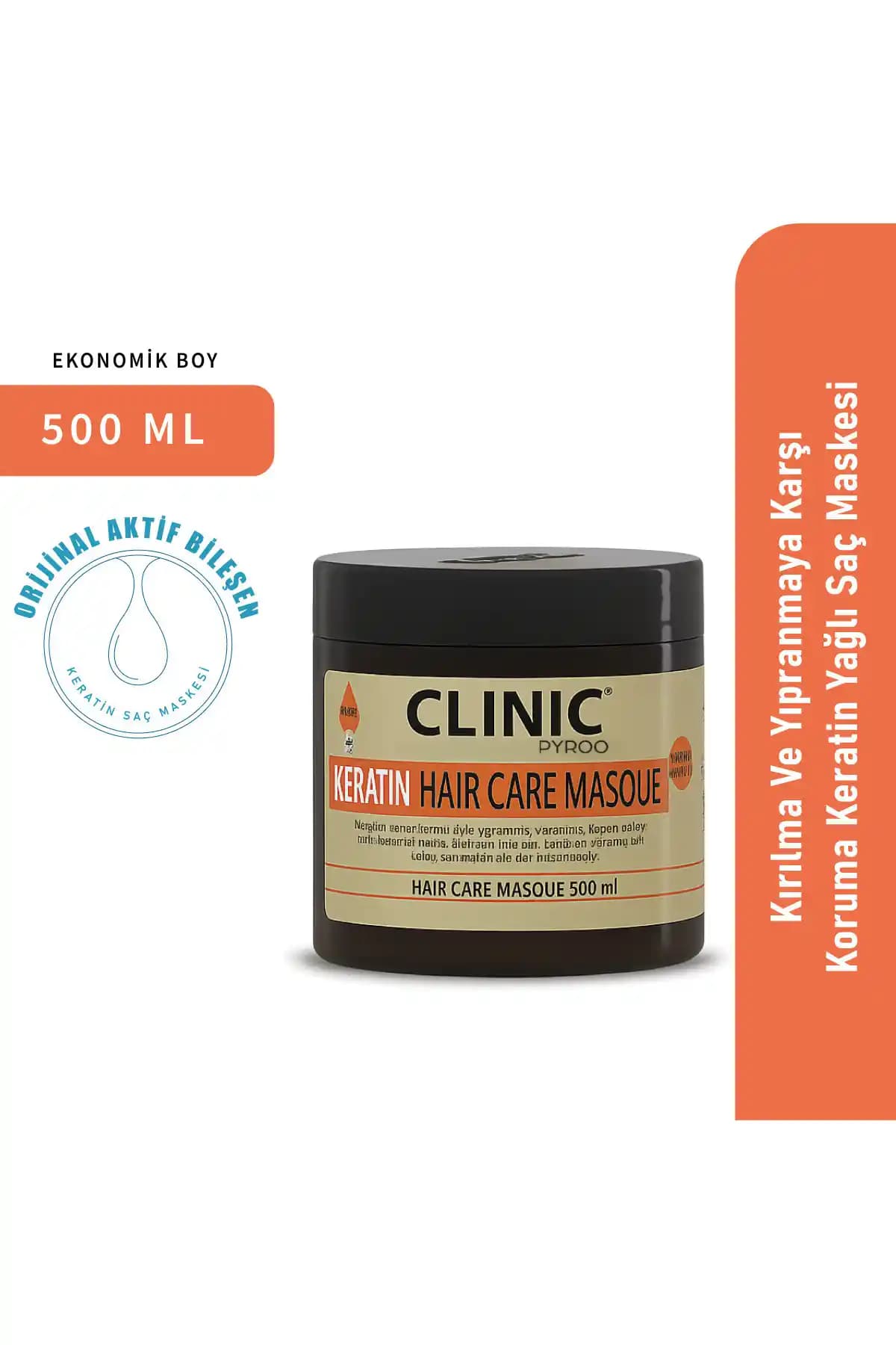 CLINIC PYROO Keratin Yağlı Saç Maskesi ile Saçlarınızı Güçlendirin ve Yıpranmayı Önleyin