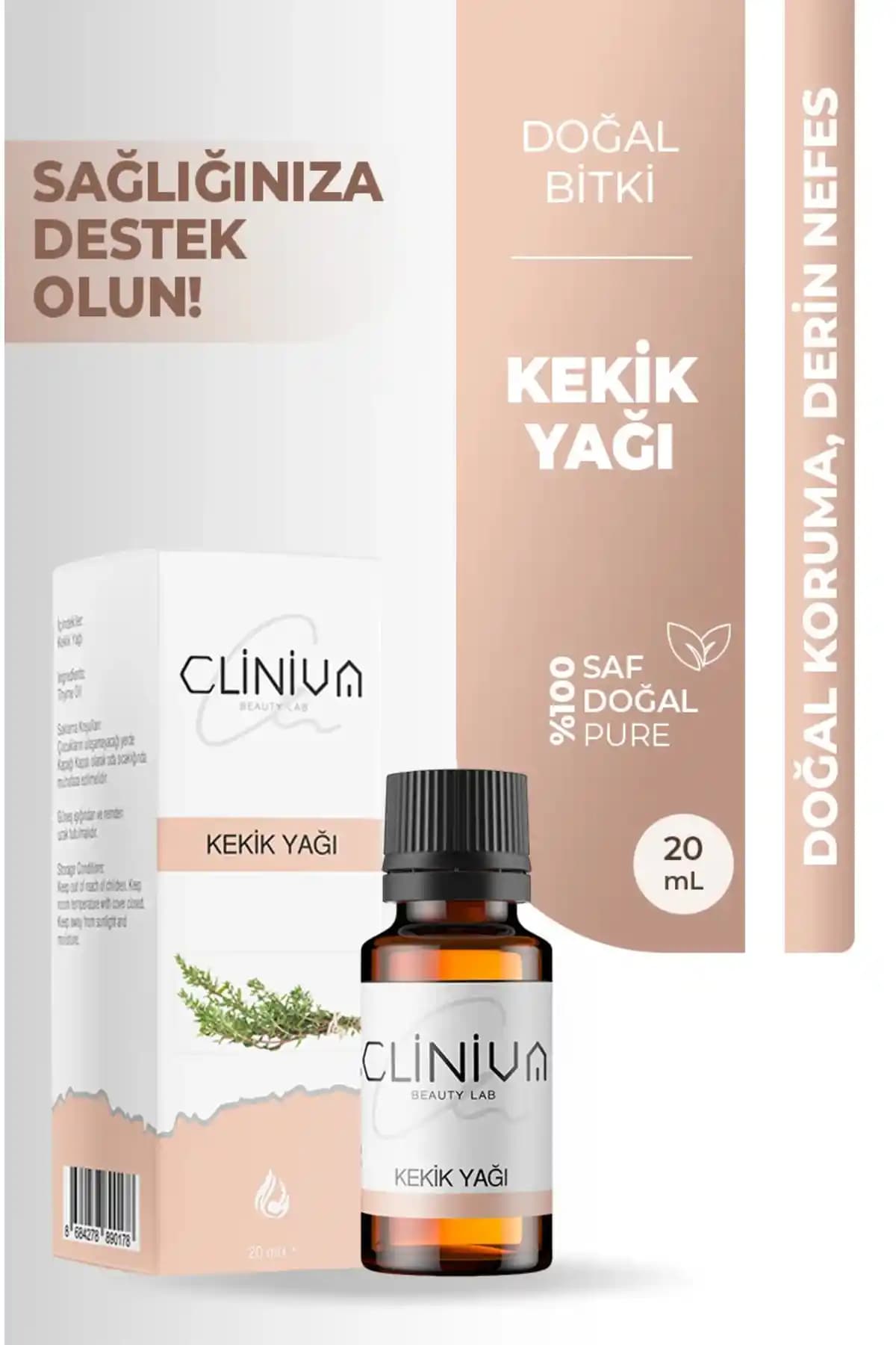 Cliniva Kekik Yağı %100 Doğal Uçucu Yağ Sağlık ve Cilt Bakımında Kullanım