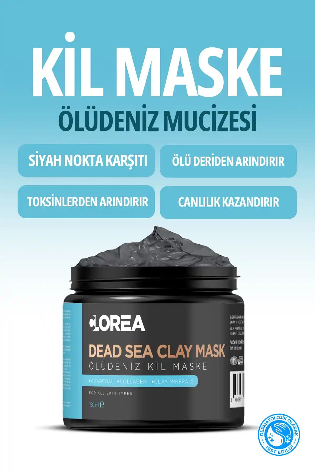 Clorea Ölü Deniz Kil Maskesi: Doğal ve Çok Yönlü Cilt Temizleme Çözümü
