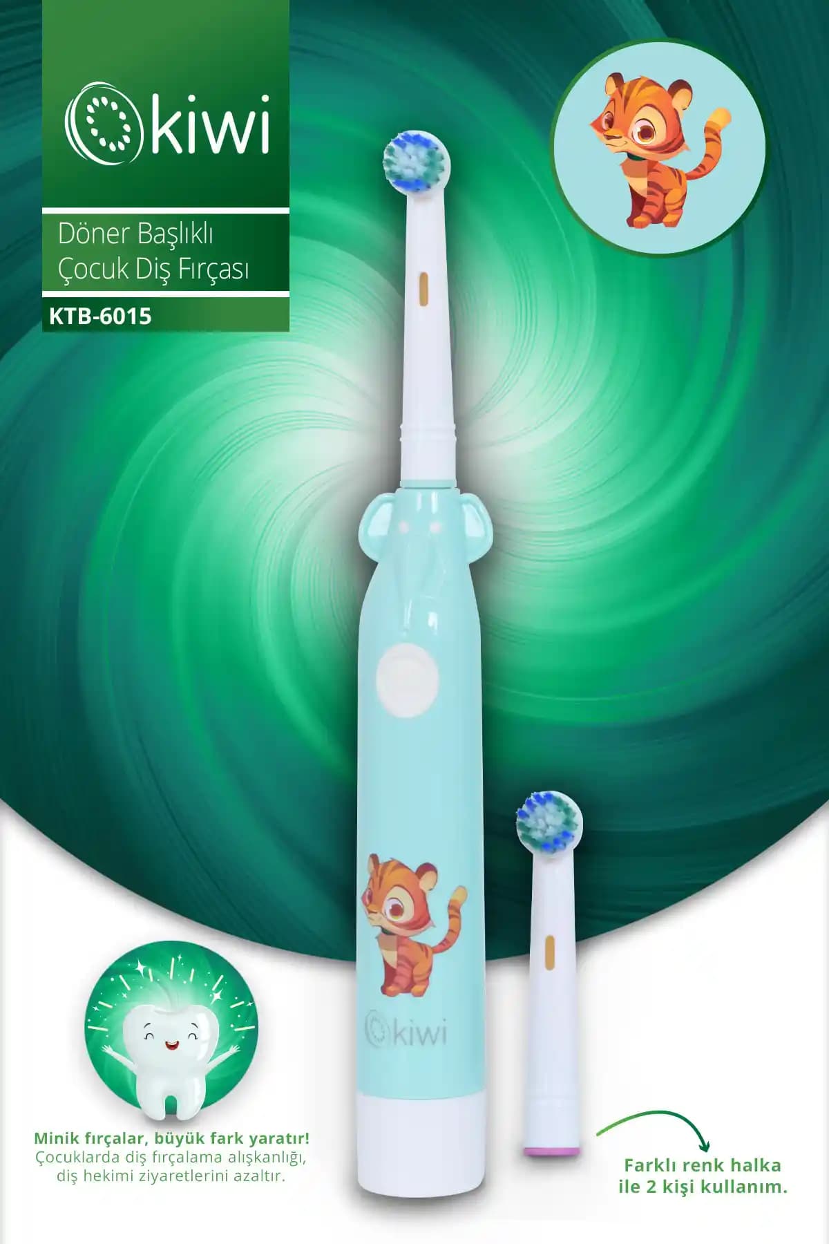 Çocuklar İçin Güvenli ve Etkili Kiwi Ktb 6015 U6 Otomatik Diş Fırçası Özellikleri ve Kullanımı