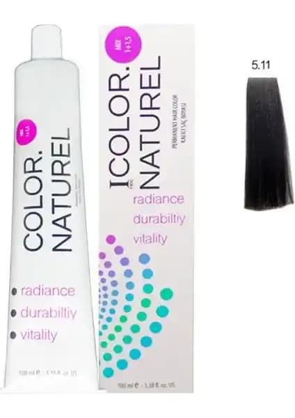 Color Naturel Saç Boyası 5.11 Küllü Kahve Kalıcı ve Doğal Görünüm Sağlar