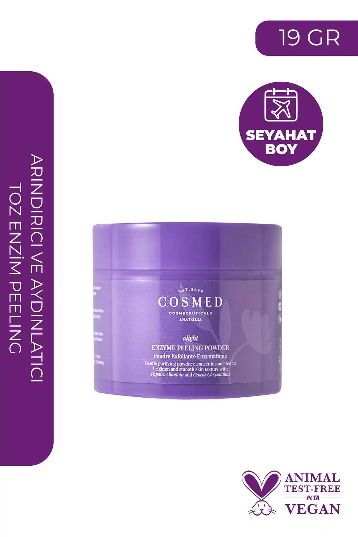 COSMED Alight Enzim Peeling Powder: Doğal ve Hassas Ciltler İçin Günlük Temizlik Çözümü