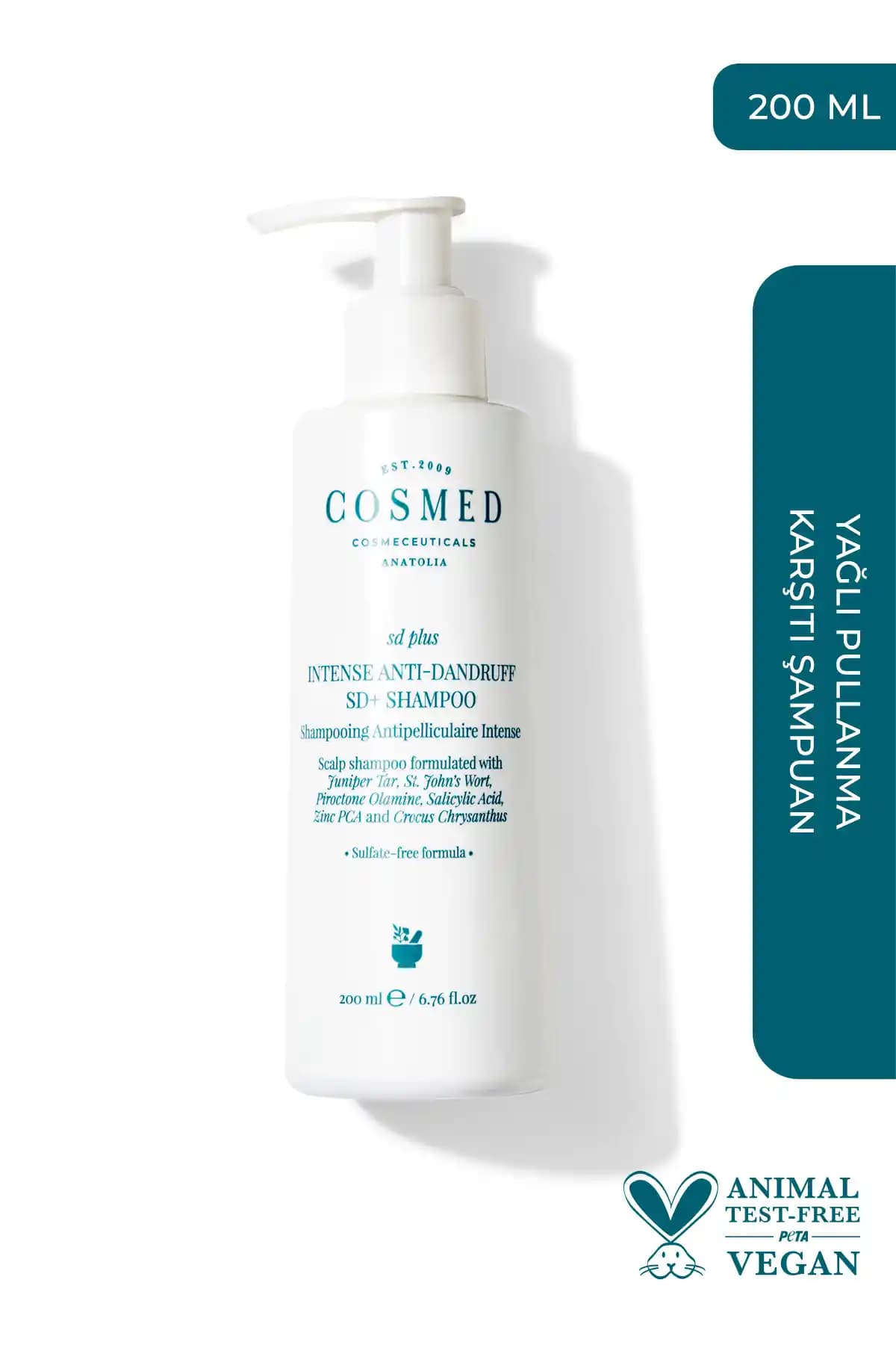 COSMED Sd Plus Intense Anti-Dandruff Şampuanı Kepek ve Saç Derisi Sorunlarına Güçlü Çözüm