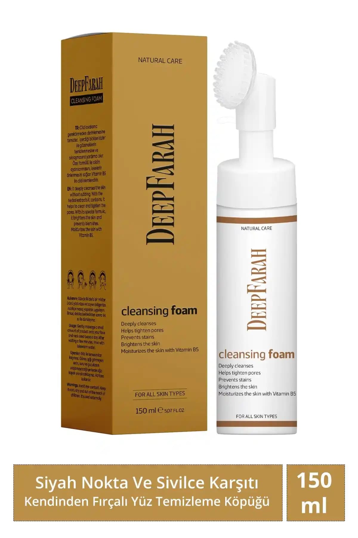 DeepFarah Siyah Nokta ve Sivilce Karşıtı Kendinden Fırçalı Yüz Temizleme Köpüğü Ürün Özellikleri ve Kullanım Rehberi