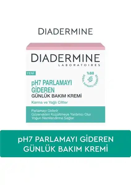 Diadermine Essencial Care Parlamayı Gideren Nemlendirici Kremi: Karma ve Yağlı Ciltler İçin Uygun