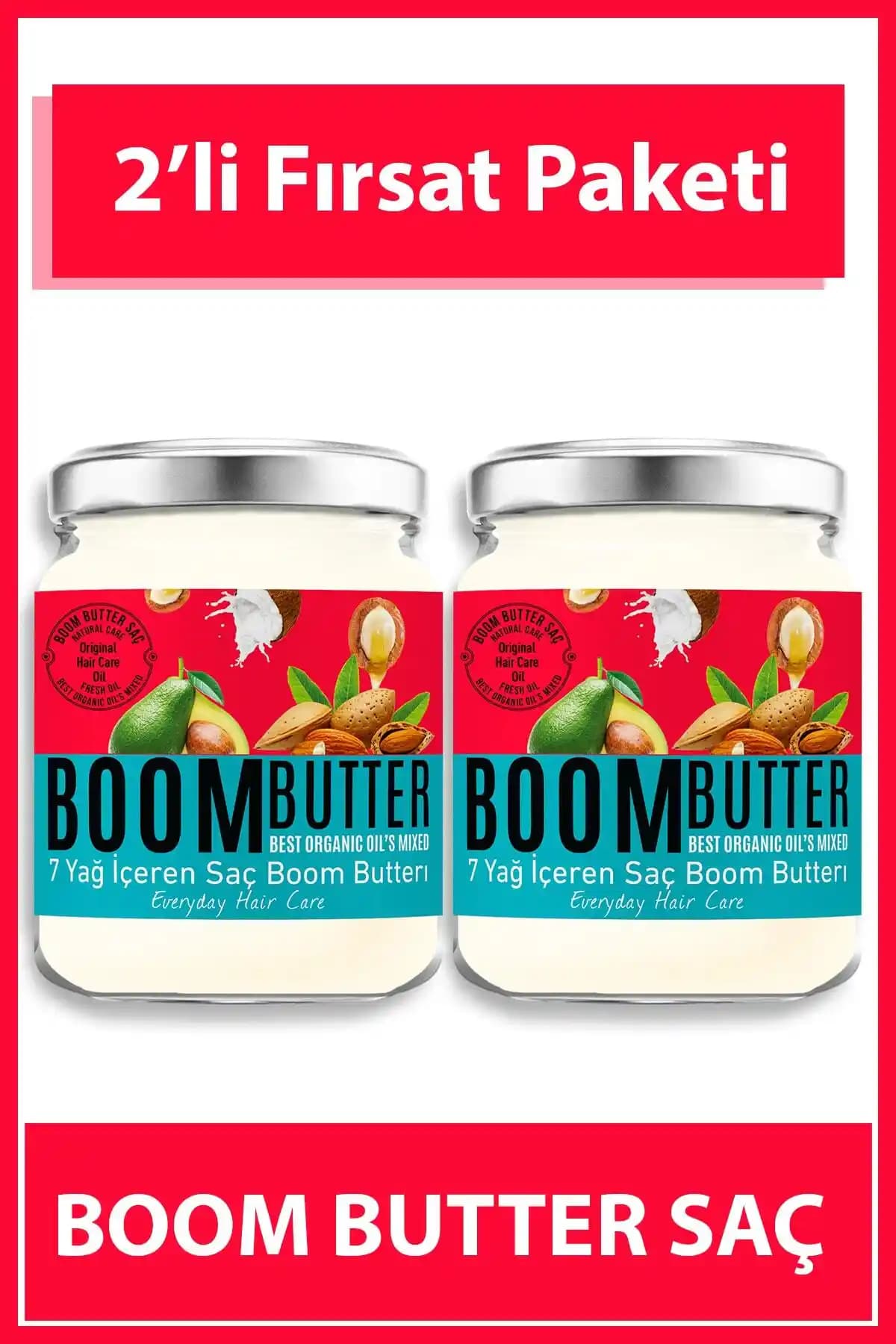 Doğal İçeriklerle Güçlendirilmiş BOOM BUTTER Saç Bakım Yağı İkili Paket Ürün Tanıtımı ve Faydaları