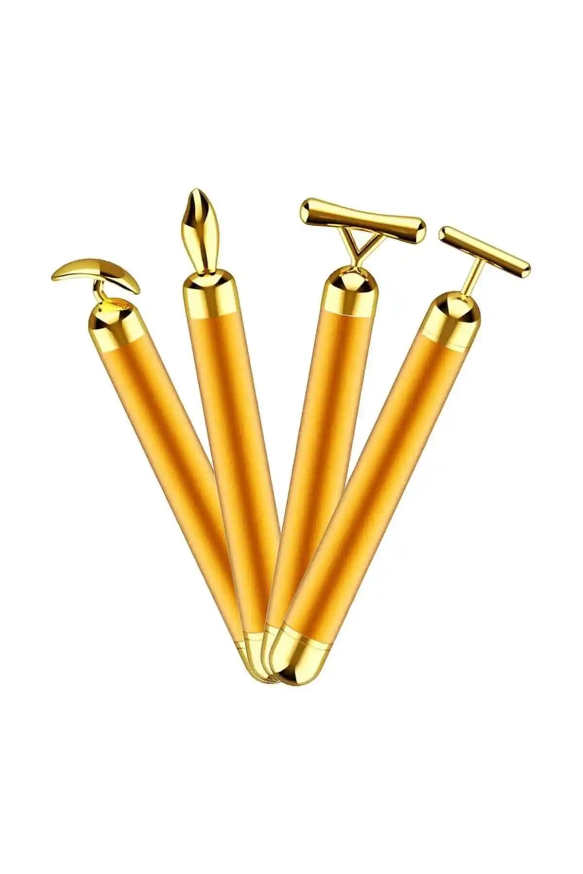 Dopagu Gold Massager ile Kırışıklık Azaltıcı ve Cilt Canlandırıcı Yüz Masaj Aleti Seti