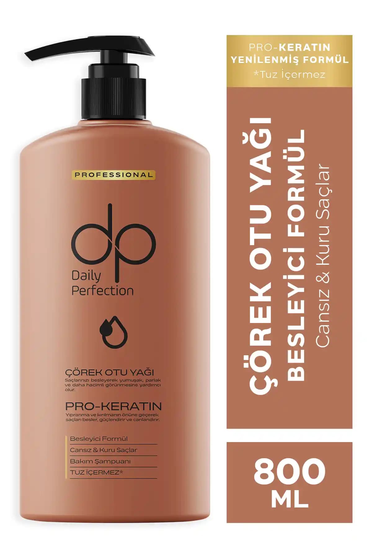 dp Daily Perfection Çörek Otu Yağı Tuzsuz Şampuan ile Doğal ve Sağlıklı Saç Bakımı