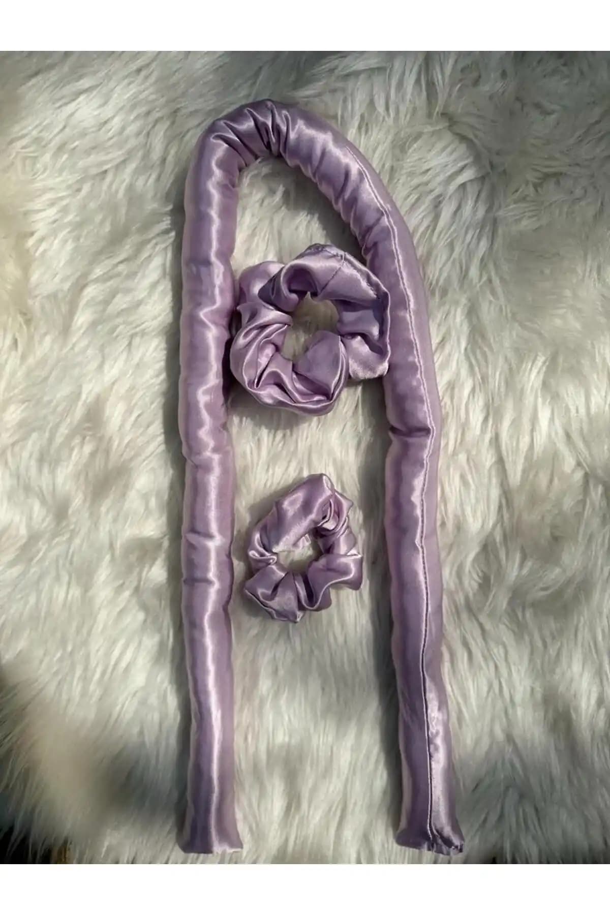 Elvinege Lila Renk Isısız Saç Şekillendirme Seti Güvenli ve Pratik Kullanım İçin Tasarlandı