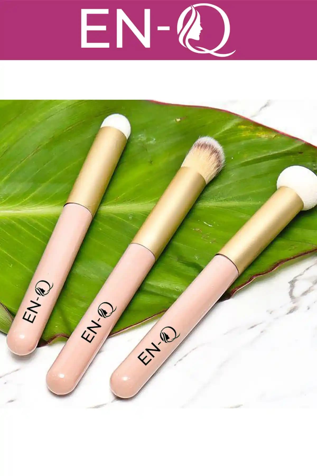 ENQ Profesyonel 3'lü Makyaj Fırça Seti ile Kusursuz Sonuçlar İçin Uygun Fırsat