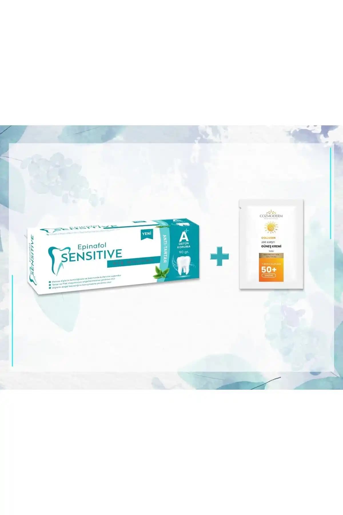 Epinafol Sensitive Anti Tartar Diş Macunu ve Güneş Kremi Hediyeli Sağlıklı Gülüşler İçin