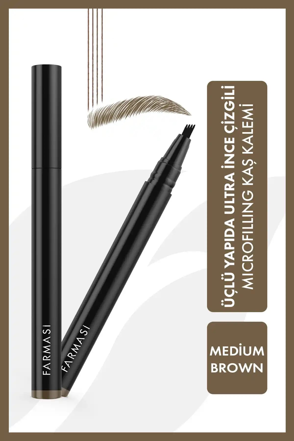 Farmasi Microfilling Kaş Kalemi Medium Brown Doğal ve Dolgun Kaşlar İçin Uygun Çözüm
