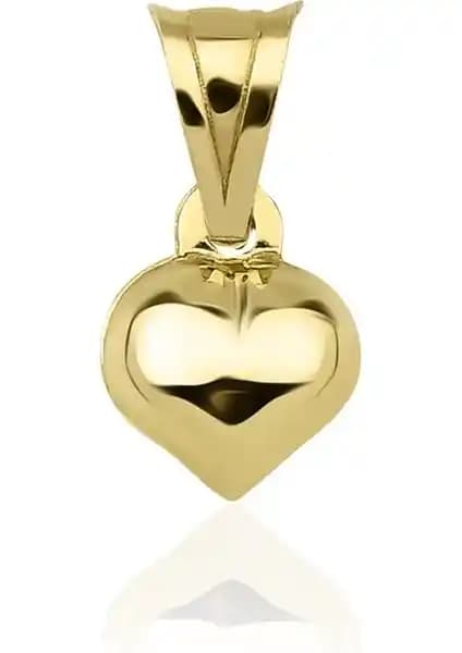 Fiyonk Kuyumculuk 14 Ayar Altın Kalpli Kolye Ucu Şıklık ve Anlam Bir Arada