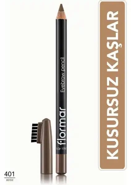 Flormar Kapaklı Eyebrow Pencil 401 Açık Kahve ile Doğal ve Kalıcı Kaş Makyajı