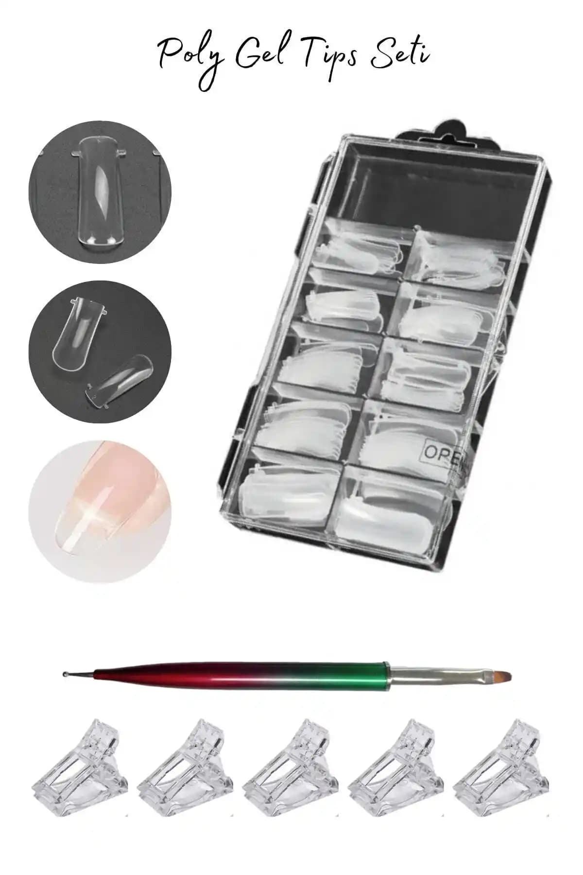 FREELADY Protez Tırnak Poly Form Tips ile Evde Profesyonel Tırnak Uygulaması