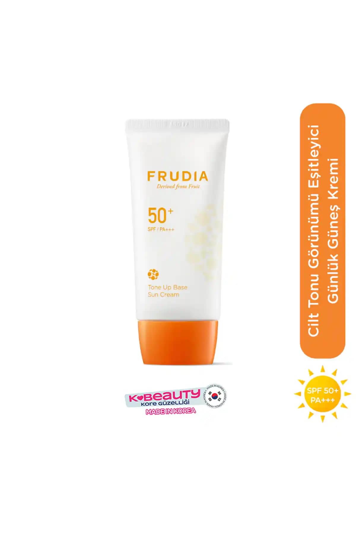 Frudia Tonlayıcı Güneş Kremi SPF50 ile cilt sağlığınızı koruyun ve doğal parlaklık kazanın