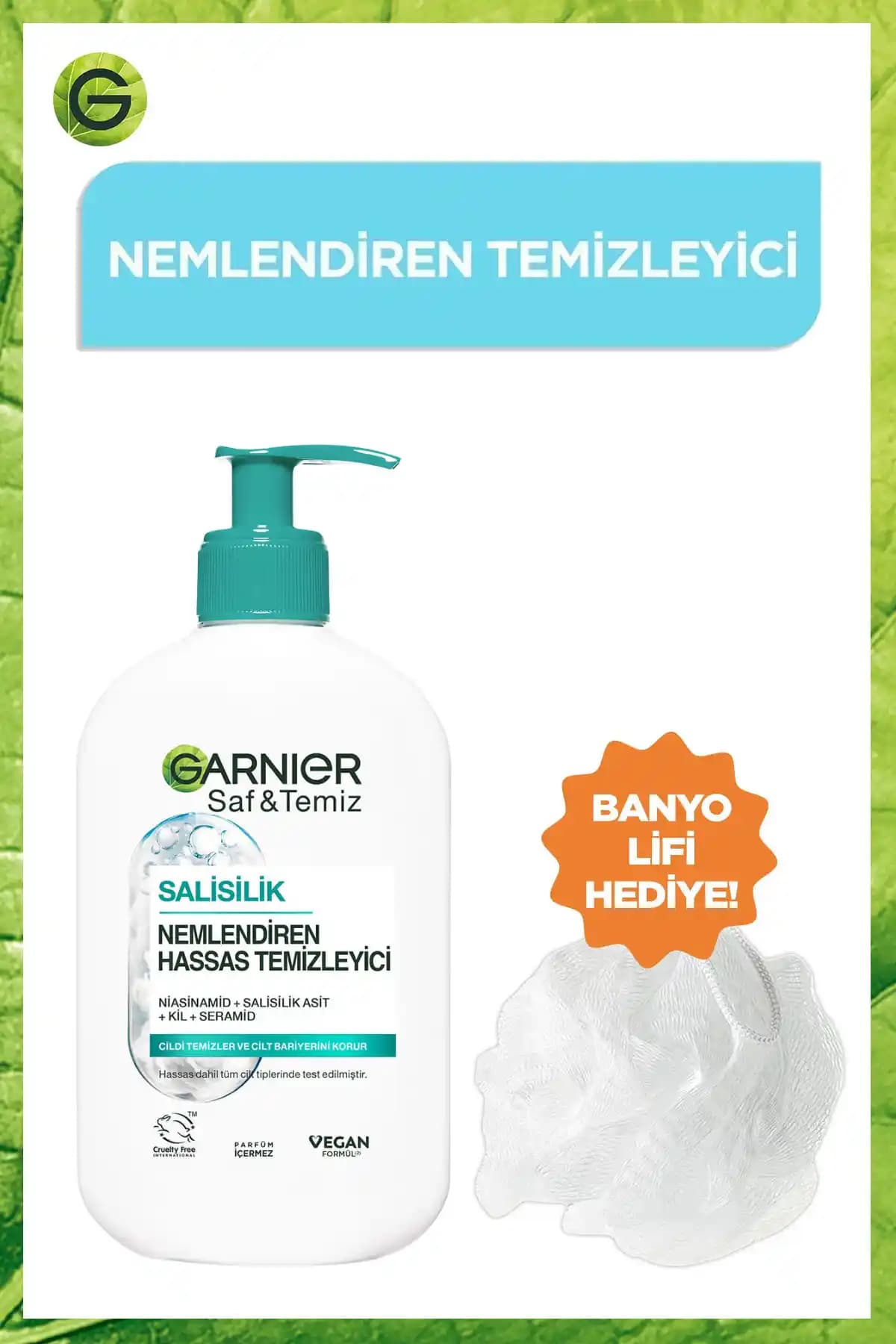Garnier Saf&Temiz Nemlendiren Temizleyici: Hassas ve Kuru Ciltler İçin Günlük Bakım Ürünü
