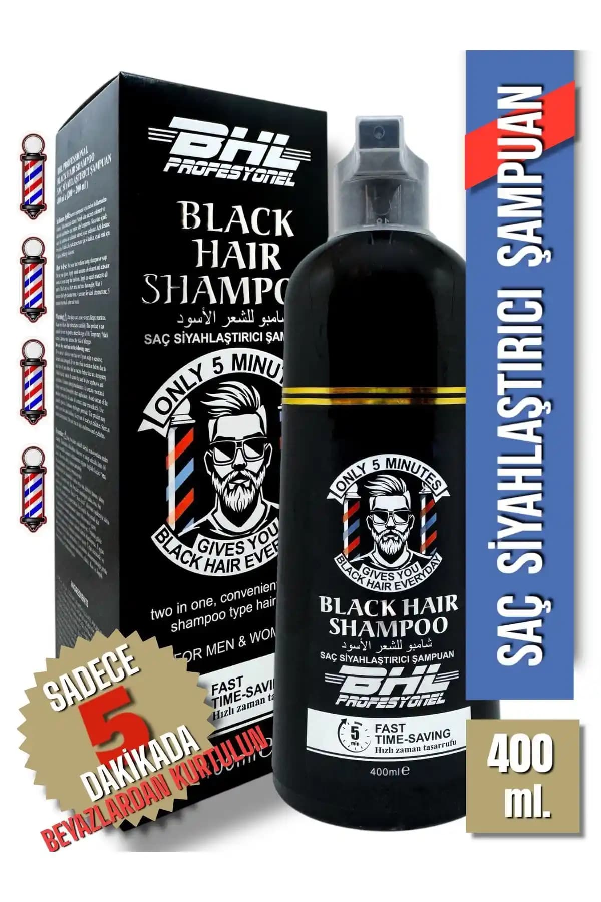 Genel Markalar Black Hair Shampoo ile kalıcı ve parlak siyah saç görünümü sağlayın