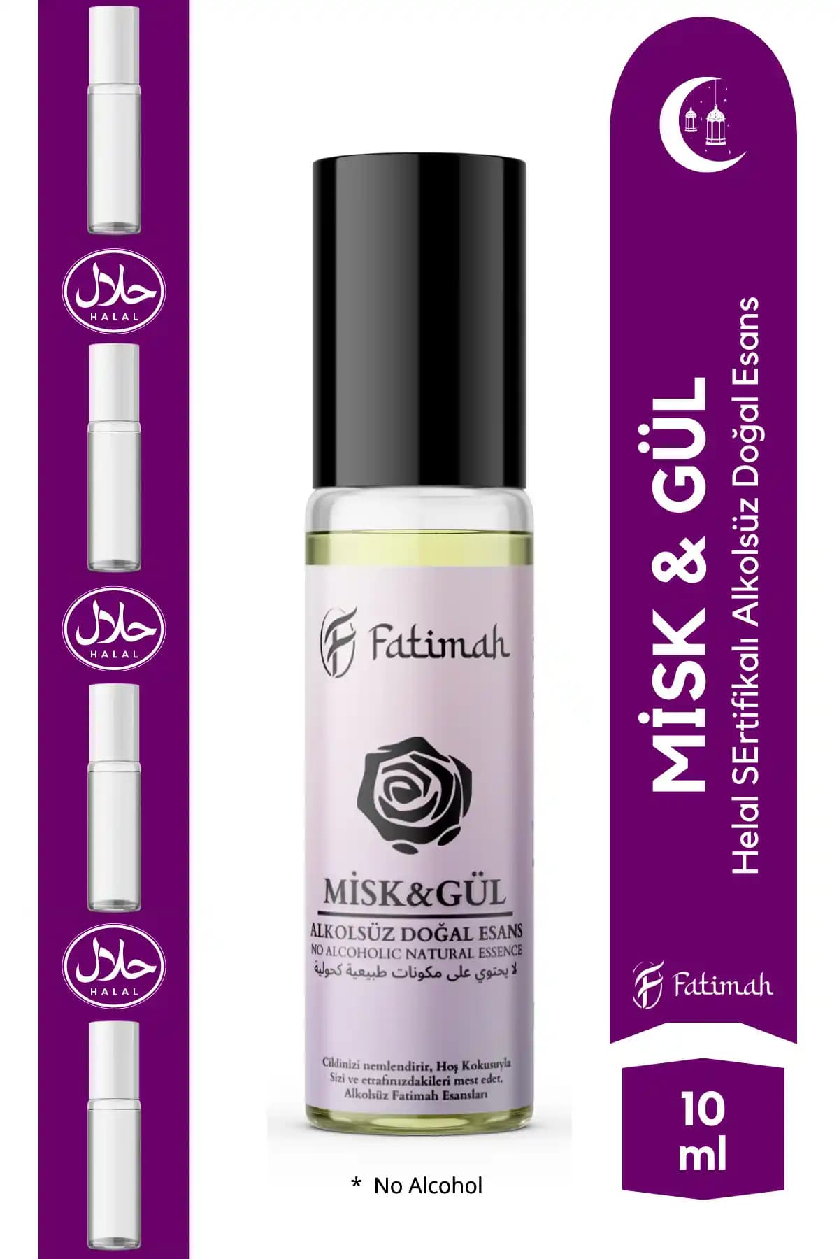 Genel Markalar Misk Gül Kokusu Doğal Esans ile Ferahlatıcı ve Kalıcı Unisex Parfüm