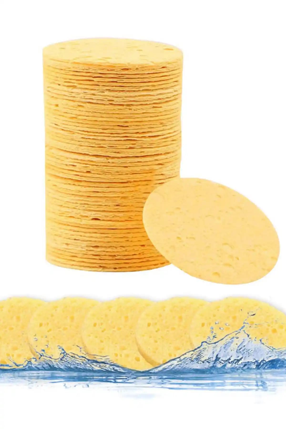 Genel Markalar Sıkıştırılmış Yüz Süngeri ile Derinlemesine Temizlik ve Cilt Yenileme