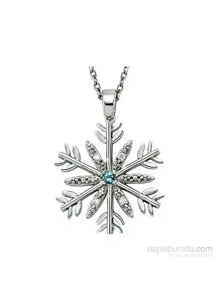 Gizzaro 0,10 ct Mavi Topaz ve Pırlanta Şans Kartanem Kolye: Zarif ve Anlamlı Takı Seçeneği