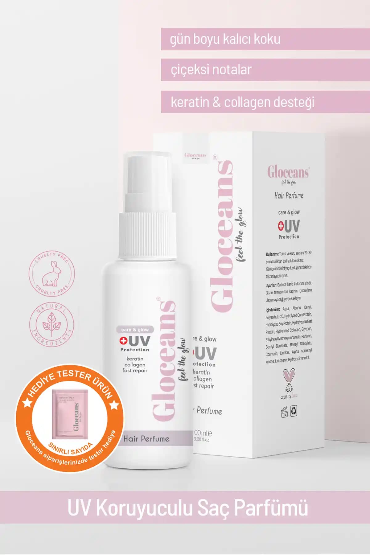 GLOCEANS Feel the Glow Care&glow Saç Parfümü: Kalıcı ve Parlak Saçlar İçin Mükemmel Tercih