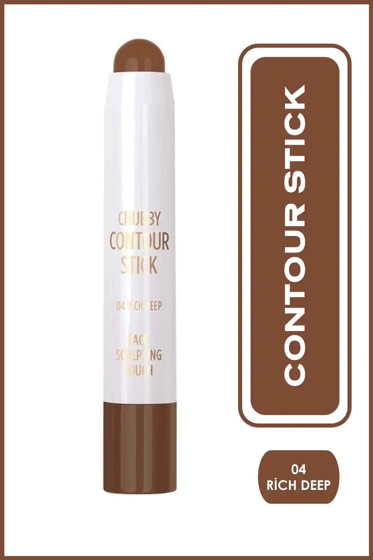 Golden Rose Chubby Contour Stick No:04 Rich Deep ile Doğal ve Sıcak Kontür Efektleri Yaratın
