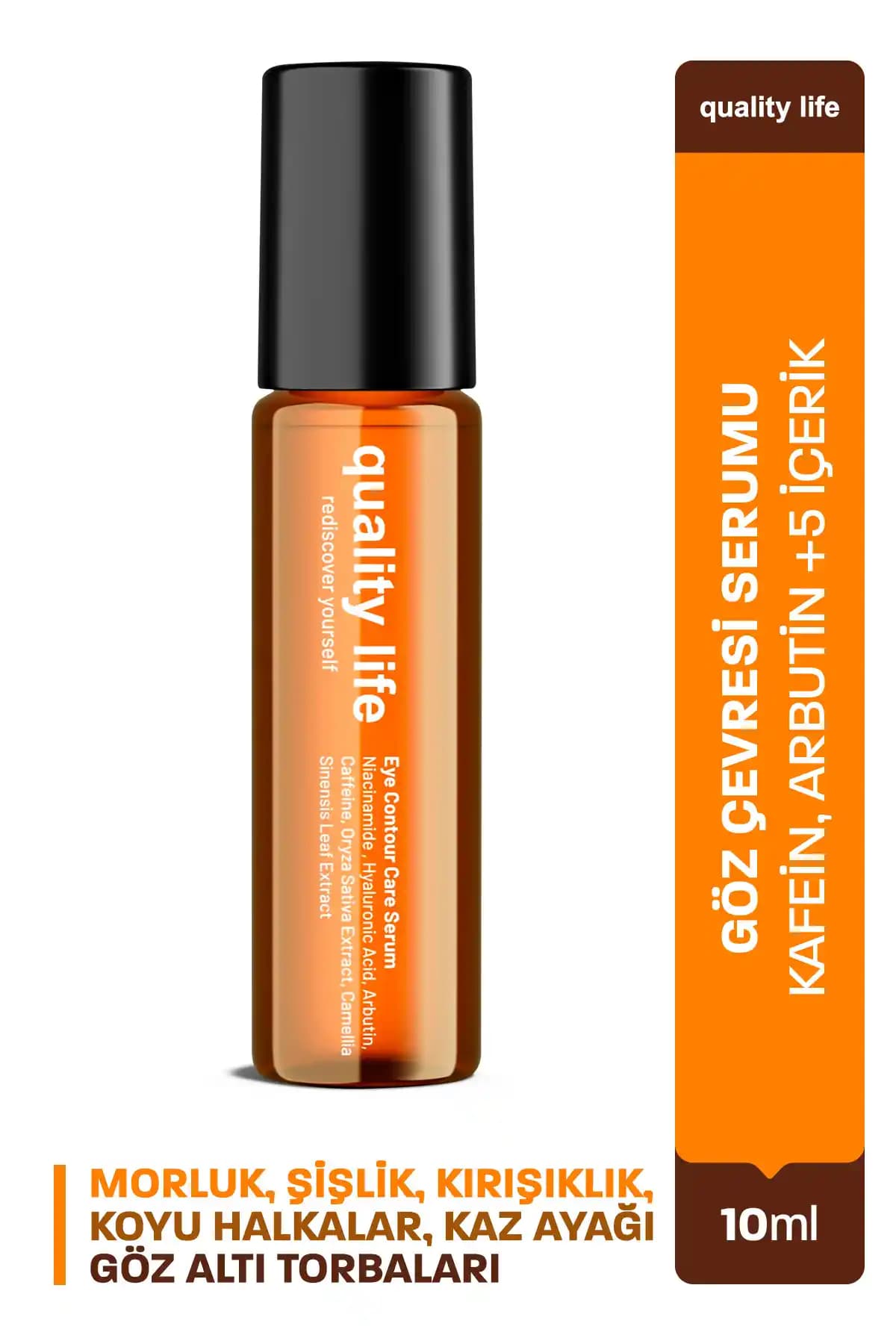 Göz Çevresi Sorunlarına Etkili Çözüm Sunan Quality Life Serumu 10 ml Türkiye menşei