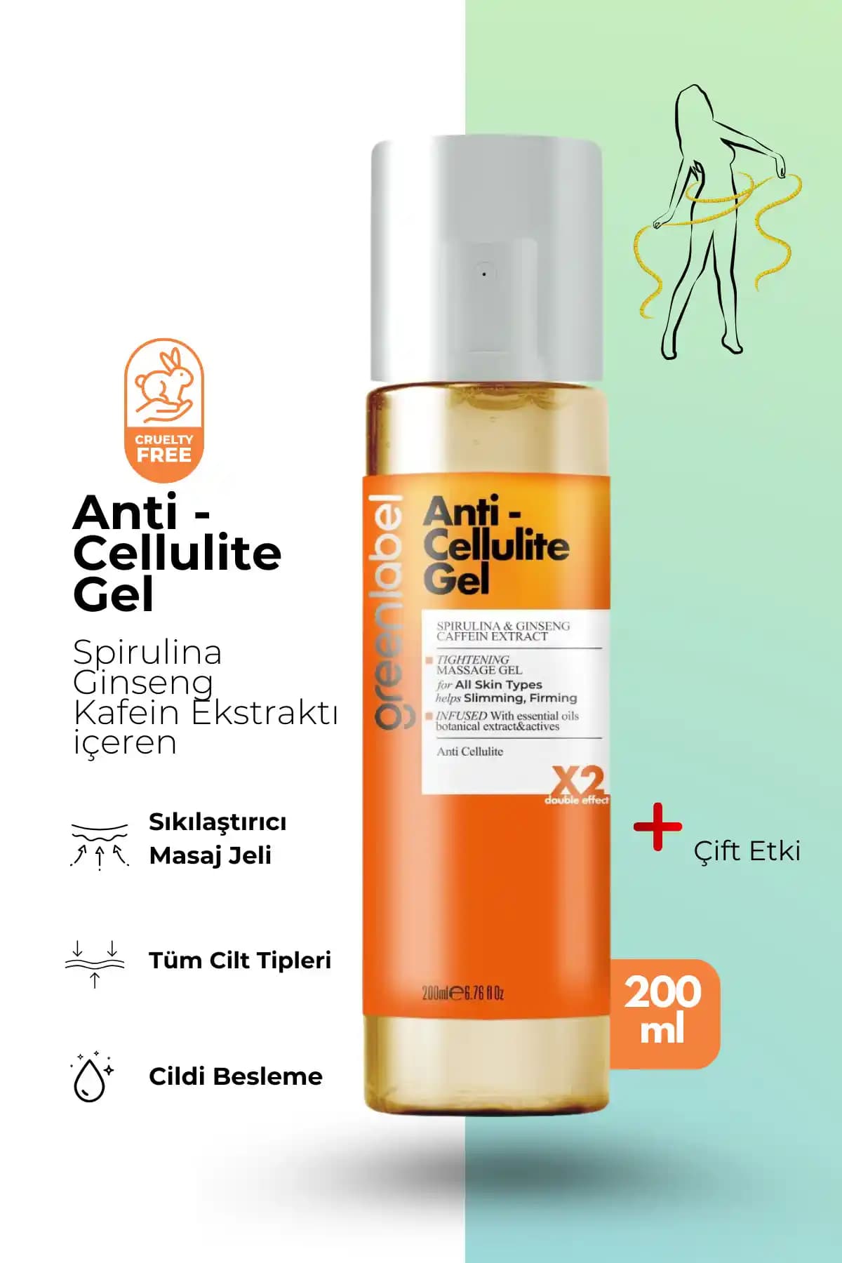Green Label Anti Cellulite Jel: Doğal İçeriklerle Bölgesel İncelme ve Sıkılaştırma