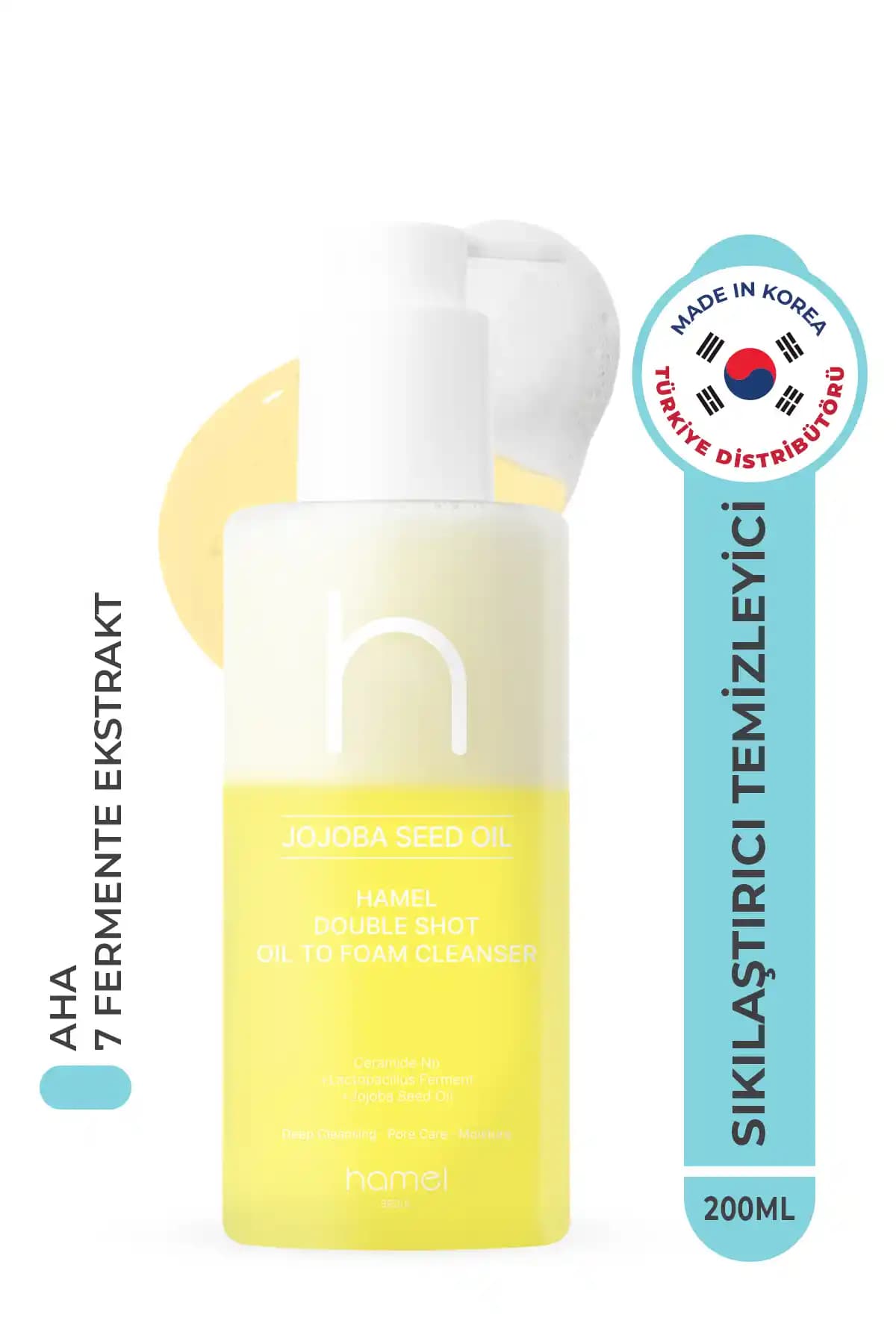 HAMEL Jojoba Tohumu Yağı Double Shot Foam Cleanser ile Derinlemesine Temizlik ve Cilt Bakımı