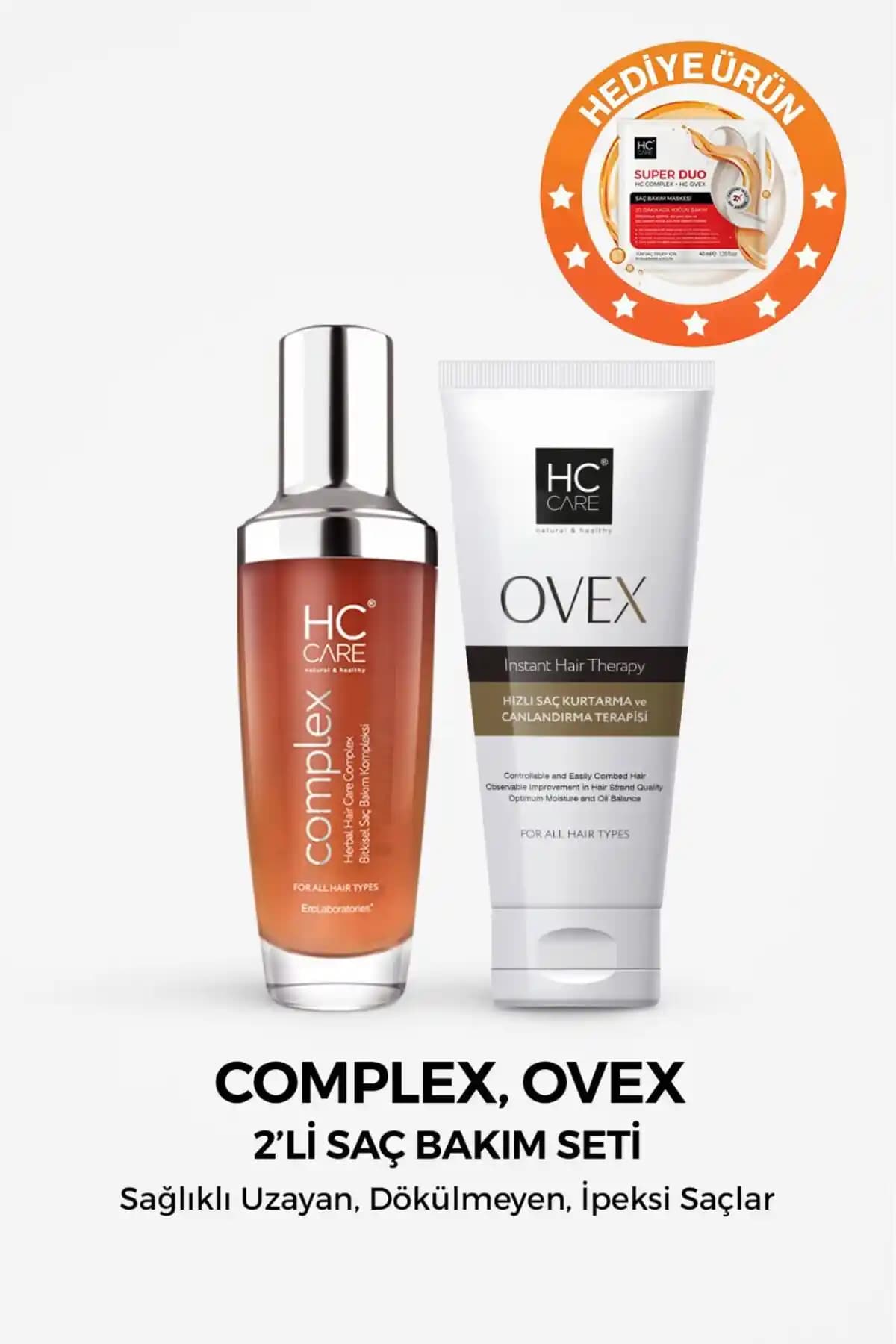 HC Care Complex Ovex Doğal Saç Bakım Seti Saç Sağlığını Güçlendiren Etkili Çözüm