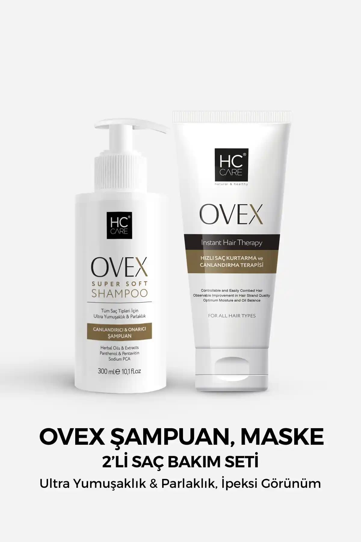 HC Ovex Saç Bakım Seti: Tüm Saç Tipleri İçin Güçlendirici ve Onarıcı Formül