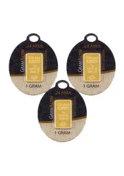 İAR AgaKulche 1 Gram Altın Seti 3 Adet 995 Saf Altın Güvenilir Yatırım ve Koleksiyon Ürünü