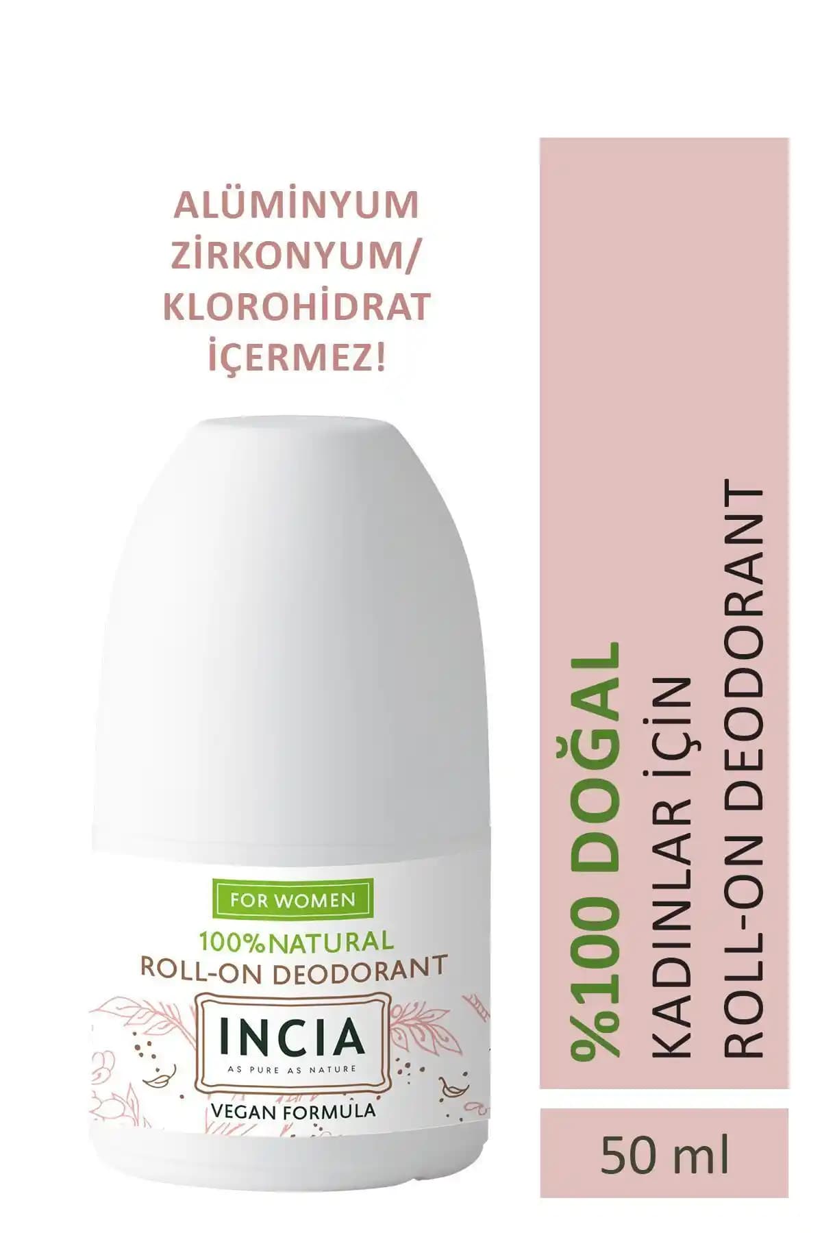 İncía %100 Doğal Roll-On Deodorant Kadınlar İçin Güvenli ve Etkili Koruma Sağlar