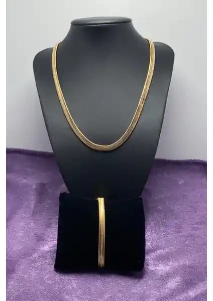 İtalyan Yassı Kolye ve Bileklik Seti Kadınlar İçin Zarif ve Dayanıklı Tasarım