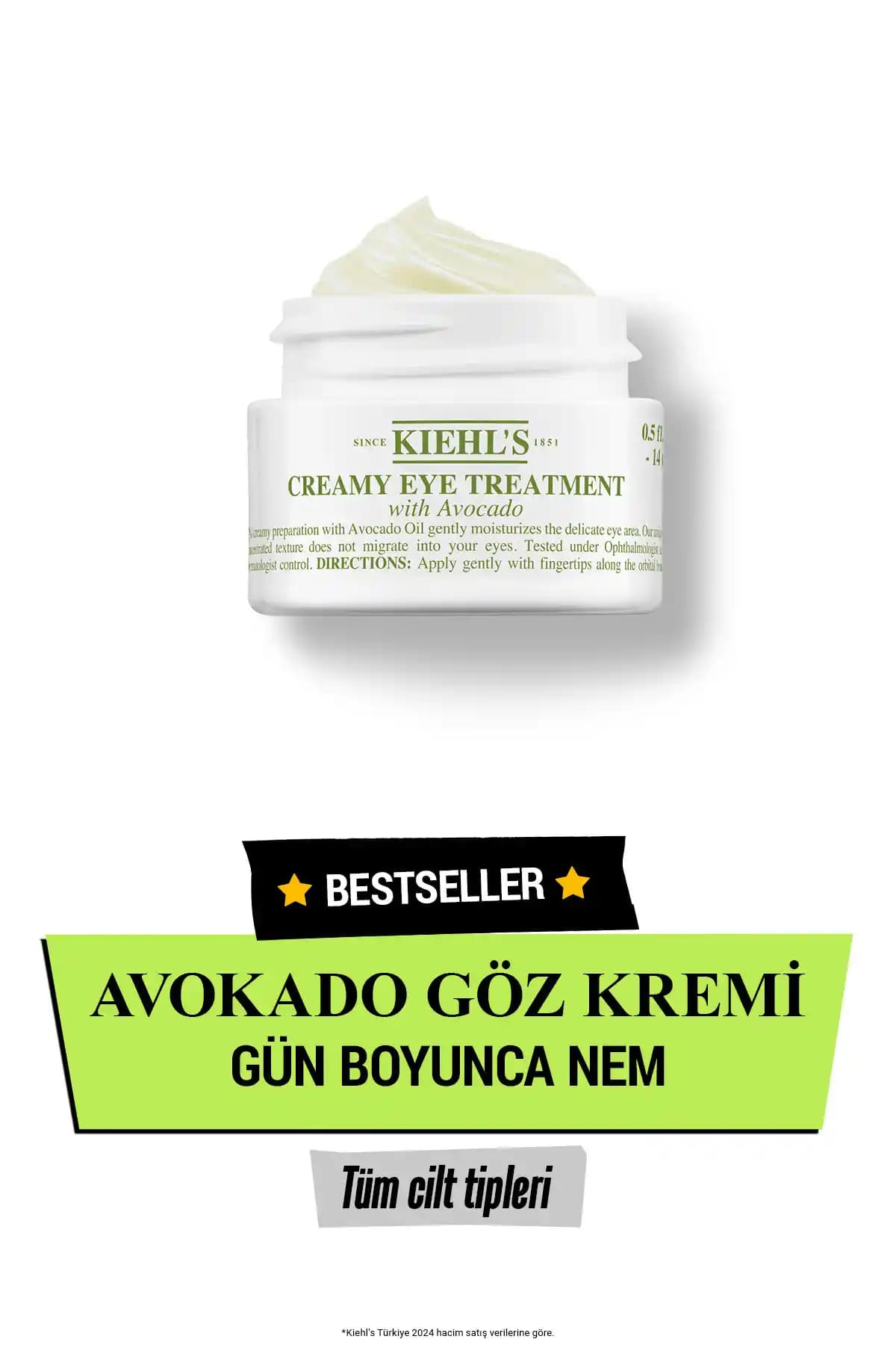 Kiehl's Creamy Eye Treatment Avokado ile Yoğun Nemlendiren Göz Kremi Ürün Özellikleri ve Faydaları