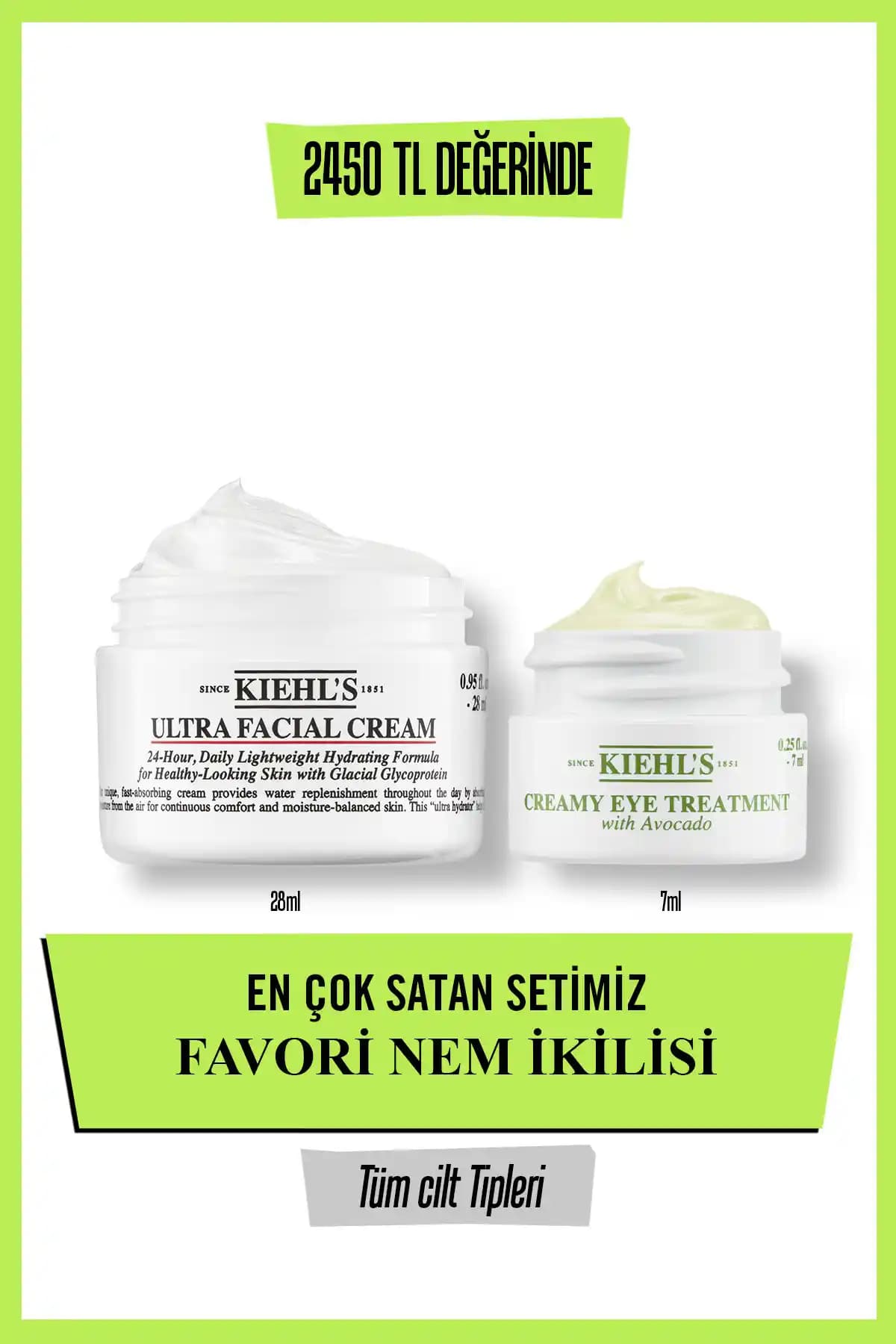 Kiehl's Ultra Facial ve Avokadolu Göz Kremi Setiyle Cilt Nemini Artırın