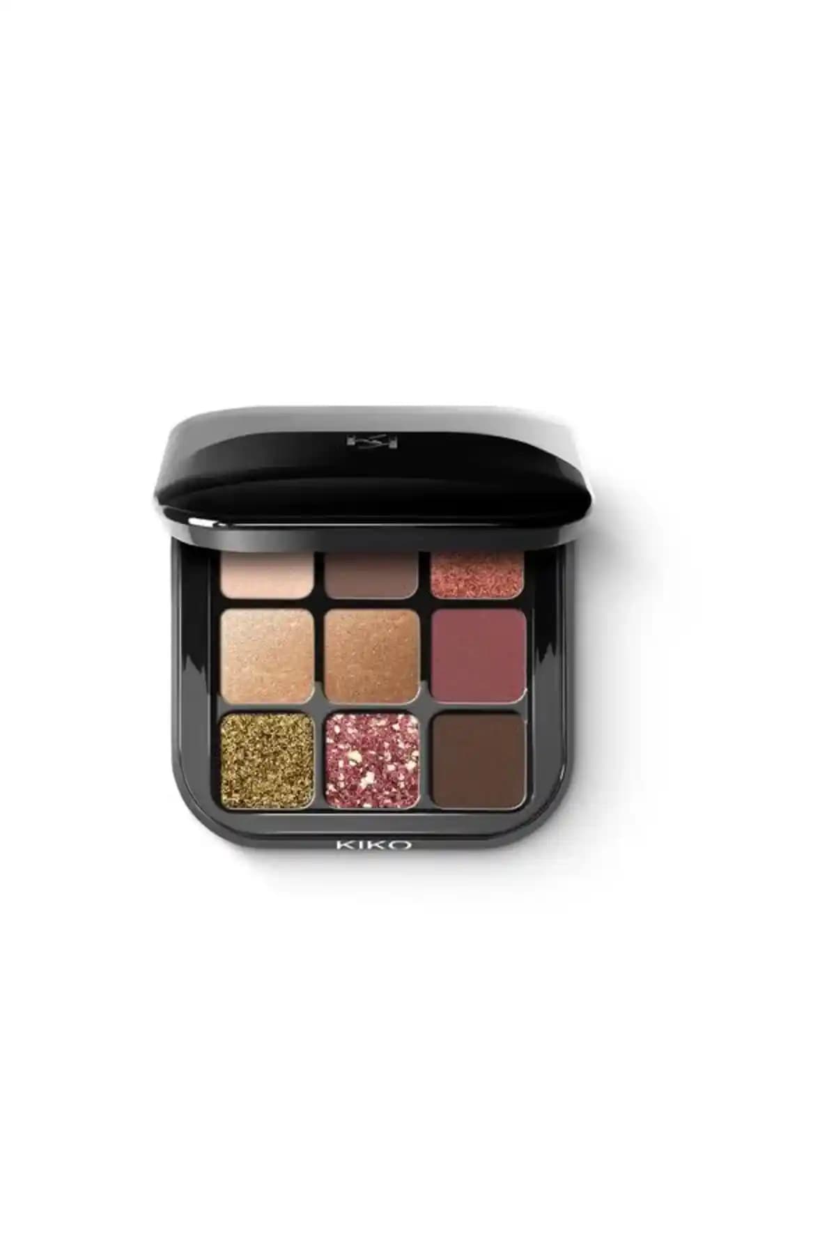 KIKO Glamour Multi Finish Eyeshadow Paleti 03 Burgundy Notes Göz Makyajı İçin Çok Yönlü Renk Seçenekleri