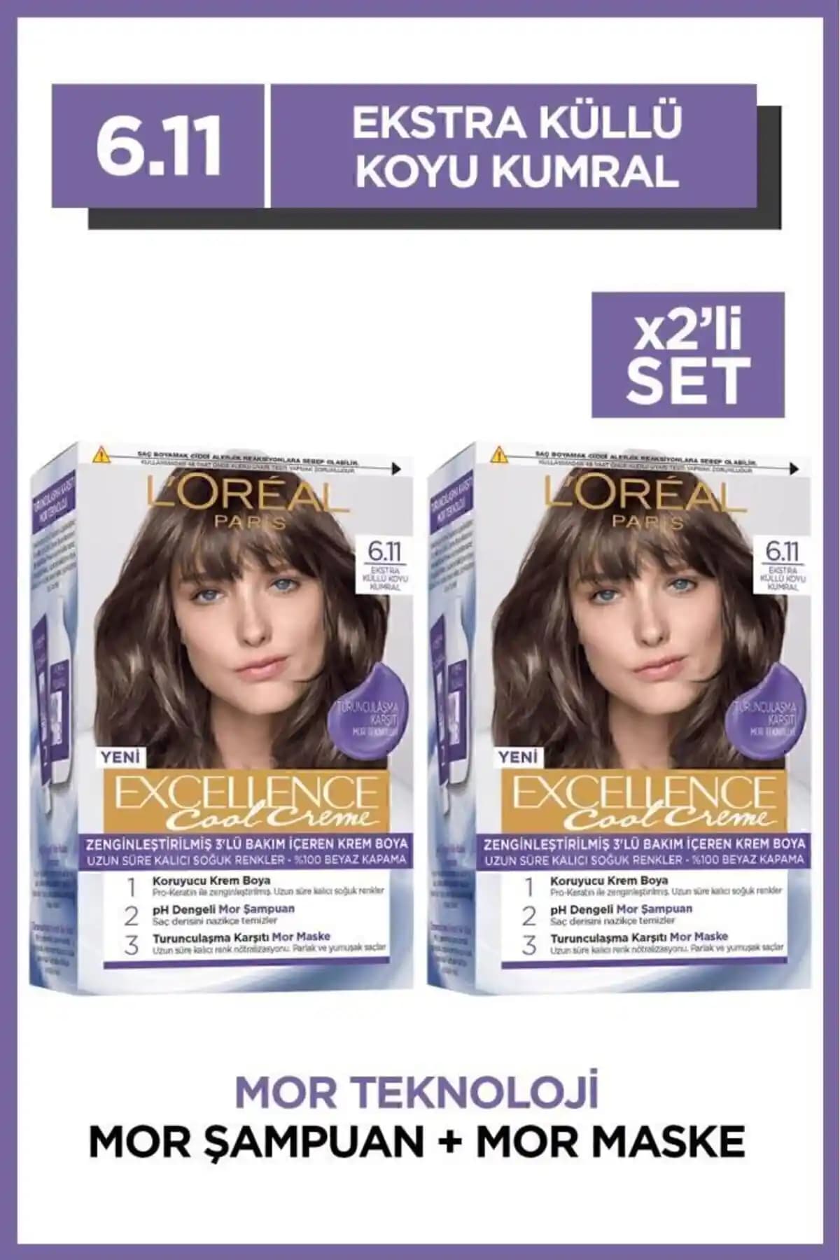 L'Oreal Paris Excellence Cool Creme Saç Boyası 6.11 Ekstra Küllü Koyu Kumral Özellikleri ve Kullanımı