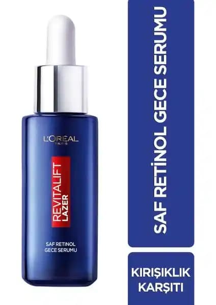 L'Oréal Paris Revitalift Lazer Saf Retinol Gece Serumu ile Cilt Yenileme ve Kırışıklık Azaltma