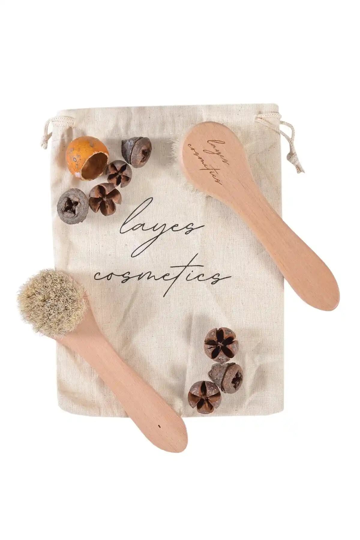 Layes % 100 Doğal At Kılı Yüz Fırçası: Hassas ve Etkili Cilt Temizliği İçin Doğal Çözüm