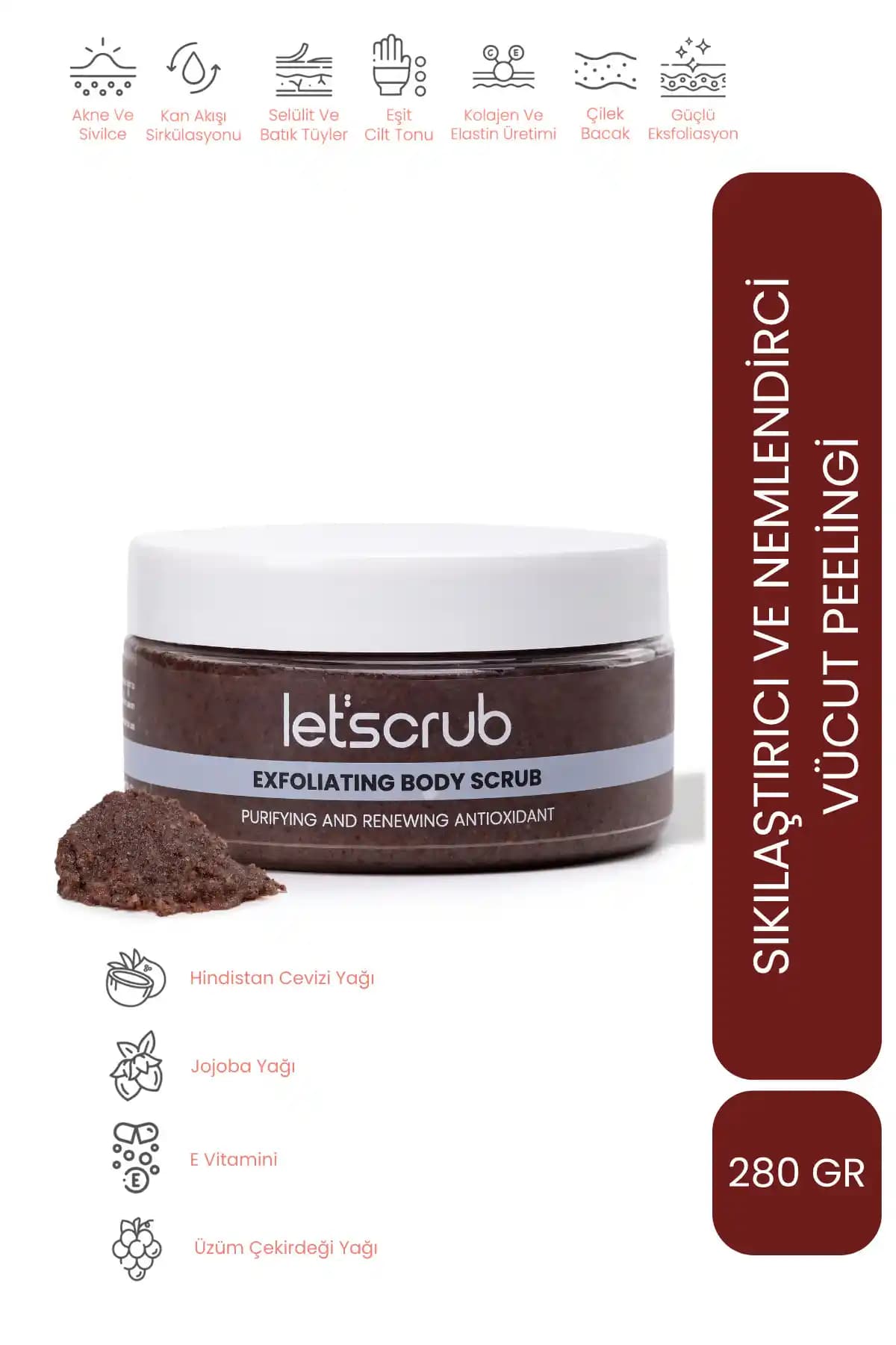 Let'scrub Antioxidant Vücut Peelingi Doğal ve Etkili Cilt Temizliği İçin Uygun Bir Seçenek