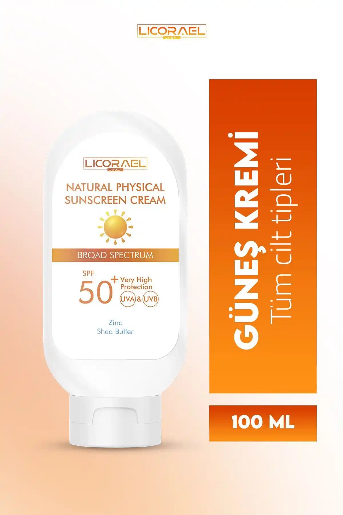 Licorael Dubai Güneş Koruyucu Krem SPF50+ Yüksek Koruma ve Hassas Cilt Uyumlu