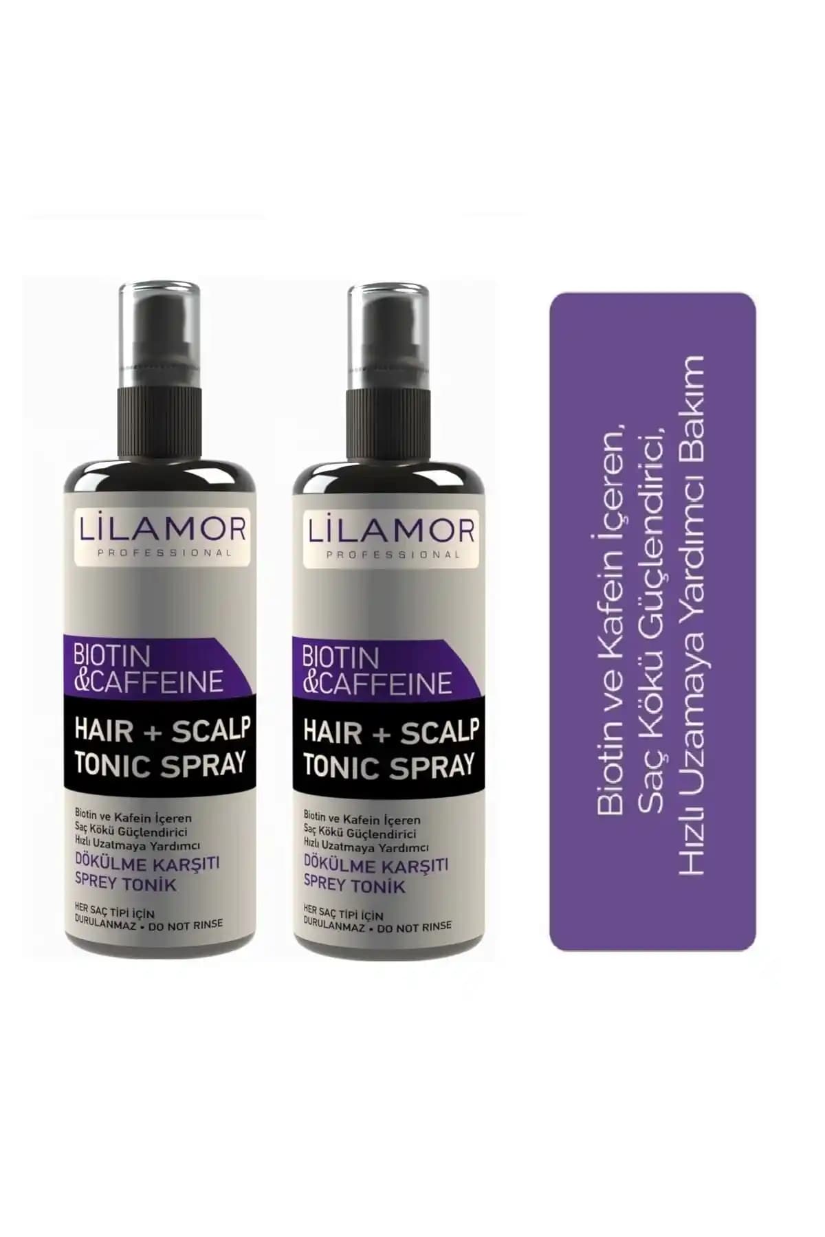 Lilamor 250 ml Biotin ve Kafein Dökülme Karşıtı Tonik Sprey ile Saç Sağlığınızı Güçlendirin