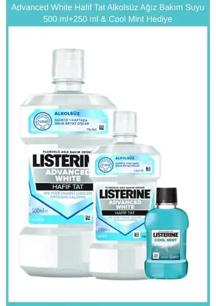 Listerine Advanced White: Güçlü ve Etkili Ağız Bakım Ürünü Diş Beyazlatma ve Ferahlık Sağlar