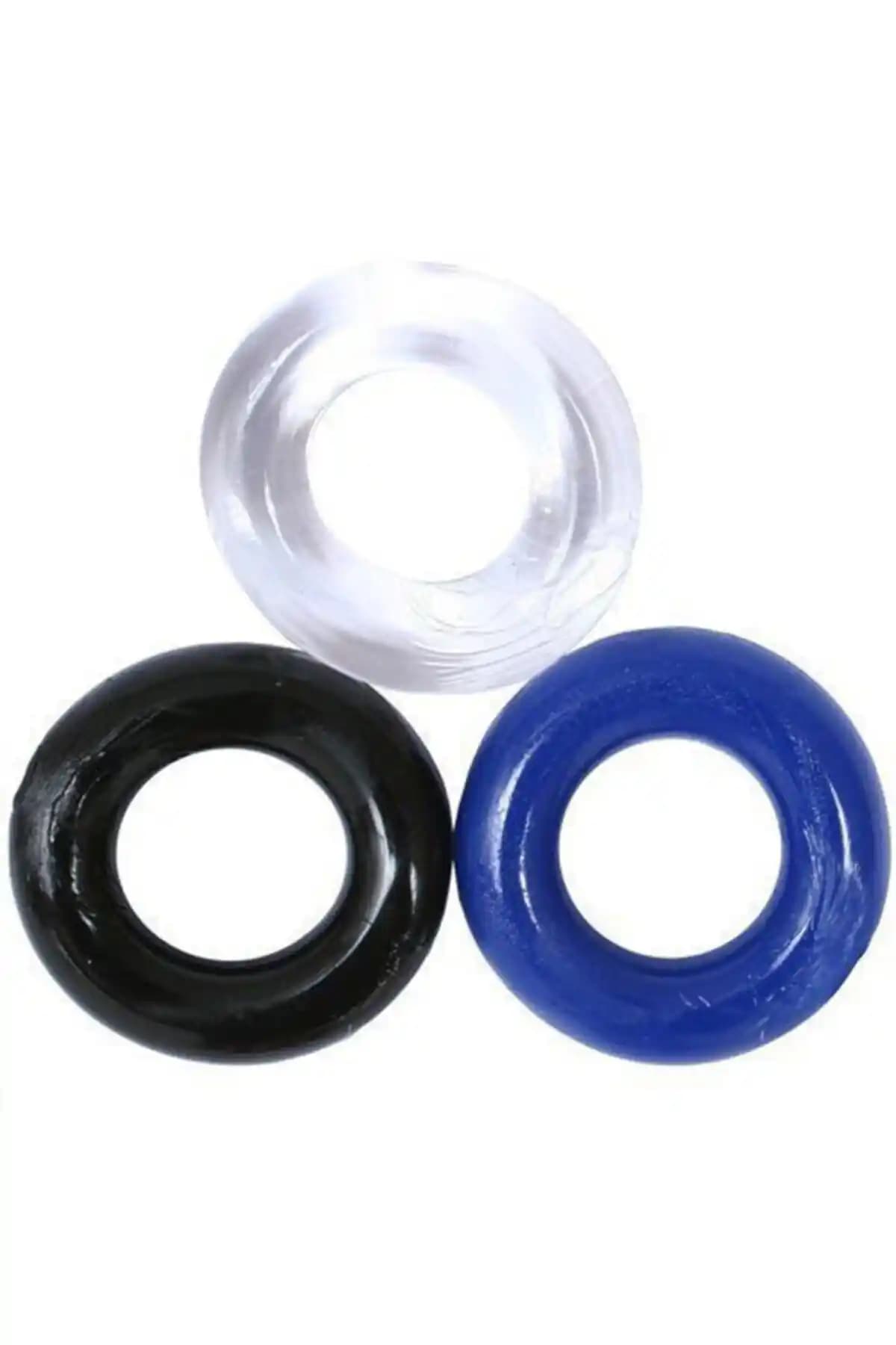 Lolita Shop Power Plus 3'lü Düz Penis Halkası: Esnek ve Hijyenik Tasarımıyla Güç ve Konfor Sunar